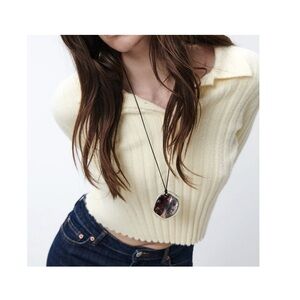 NEW ZARA Limited Edition Multicolour Cosmic Glass Collection Pendant Necklace